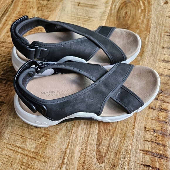 Sketchers Mark Nason MN Neo Block Sandals Cross Strap Black US Chunky Platform 6 - Picture 4 of 12